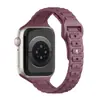 Adequado para Pulseiras Apple Watch iWatch S12/S10/9/8/Ultra3/Se Cintura Pequena Pulseira de Relógio de Silicone com Três Contas