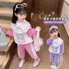 Conjunto de Sudadera con Adorno de Encaje para Bebés Niñas, Novedad Primavera y Otoño 2025 Ropa Infantil, Conjunto de Otoño a la Moda para Niñas Pequeñas