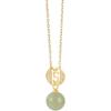 Internet Red S Letra Método Antiguo Colgante de Oro Collar Plata Esterlina 925 Cuentas Redondas Juego Jade Hetian Cadena Nuevo Colgante de Moda