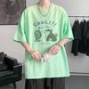 Camiseta 2026 Verão Nova Marca Tendência Esportiva Masculina Solta Tamanho Grande Gola Redonda Estampada Popular Manga Curta Camiseta