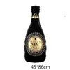 Decoração de Festa de Ano Novo de 18 polegadas Balões de Filme de Alumínio Feliz Ano Novo Garrafa de Vinho Meteoro Balões de Folha de Alumínio Feliz Ano Novo