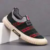 Nuevos zapatos de lona para hombre 2026 primavera-verano zapatos con panel de malla transpirables versátiles zapatos para hombre estilo coreano modernos mocasines slip-on