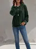 Loja Independente Amazon Outono/Inverno 2026 Novo Moletom Casual Feminino Europeu e Americano Cor Sólida Veludo Solto com Capuz e Cordão