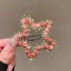 Grampo de Cabelo Flor Estrela Coração Doce Acessório de Cabelo Feminino Clipe Lateral para Franja Clipe Bb Fofo Grampo Elegante