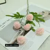 Flor Artificial Haste Única com 5 Cabeças, Crisântemo Bola de Dente-de-Leão Colorido de Primavera, Crisântemo Ping Pong, Flor Artificial para Decoração de Casa e Casamento, Sensação de Alto Padrão