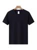 Camiseta Unisex de Verano 2025 de Color Sólido con Logo Estampado, Absorbente de Sudor, Transpirable, Deportiva de Manga Corta Blanca Uniforme de Clase Ropa para Niños