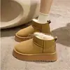 Botas de Nieve Antideslizantes de Suela Gruesa para Mujer 2026 Nuevo Estilo Invierno Cálido Zapatos de Algodón Slip-on Acolchados de Terciopelo Zapatos de Algodón Espesos
