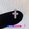 Pendientes de Aleación de Titanio F136 con Zirconia 5A Clavo Labial de Cruz Pendientes de Titanio G23 Pendientes para Cartílago de la Oreja Joyería Colgante