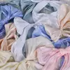 Bolsa de Gasa Perlada Satín Nieve Accesorios para el Cabello Hechos a Mano DIY Decoración de Flor de Lazo Grande Plisado Ramo de Flores Cinta de Satín Cinta de Satín