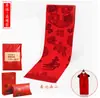 Bufanda Roja Personalizada para Celebraciones de Cumpleaños de Personas Mayores, Adecuada para Edades 70-80-90, con Palabras de Bendición y Paz Impresas, para Celebraciones de Cumpleaños de Otoño e Invierno