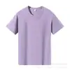Nuevo Modelo 2025 Camiseta de Manga Corta 180g de Algodón Puro de Xinjiang para Mujer, Cuello Redondo, Corte Holgado, Color Sólido, Casual de Verano, Hombro Normal, Manga Media para Hombre