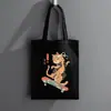 Bolsa de Lona Estampado de Gato Olas de Kanagawa Japonesas Bolso de Hombro Harajuku Bolsa de Compras Portátil AliExpress Amazon
