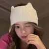 Nuevo Sombrero de Punto con Visera para Mujer de Ala Ancha, Efecto Adelgazante del Rostro, Diadema Deportiva Casual, Gorro de Lana Estilo Coreano