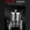 Frasco para condimentos de acero inoxidable 304 transfronterizo, frasco para condimentos de cocina engrosado con cuchara, combinación de frascos para condimentos sellados a prueba de humedad