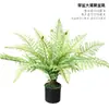 Maceta para Helecho Planta Pequeña Hojas de Helecho Artificiales Paisajismo Planta Verde Bonsái Escena de Selva Tropical Decoración de Rincón de Plantas