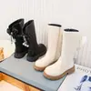 Botas Altas de Moda Estilo Británico para Niñas Novedades Otoño/Invierno 2026 Botas de Piel con Felpa para Niños Medianos y Grandes Versátiles Botas de Princesa Elegantes