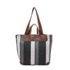 Bolso Tote, Bolso de Mano para Ir al Trabajo, Bolso de Hombro Rayado, Nuevo 2025 Moderno Patchwork de Lona a la Moda Color Block Bolso de Axila para Mujer