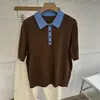 ¡Recomendación del blogger! Polo de lana Lyocell, top de punto versátil de manga corta para mujer, camiseta, nuevo estilo primavera/verano para mujer