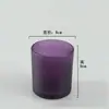 Atacado Spot Copo de Vela Pote de Vidro Recipiente de Vidro Fosco Colorido Copo Vazio para Aromaterapia com Tampa Suporte de Vela Romântico para Quarto