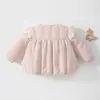 Chamarra de algodón acolchada para bebé, top acolchado grueso, abrigo cálido para niñas, 120g, abrigo de otoño/invierno para bebés y niños pequeños para niñas