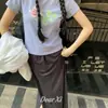 Top Adelgazante de Corte Holgado de Gama Alta Ins 2026 Moda Veraniega Nueva Versátil Cuello Redondo Elegante Camiseta de Manga Corta para Mujer