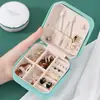Caja de Joyería Minimalista de Cuero con Tapa, Caja Organizadora para Pendientes, Aretes, Collares, Caja de Almacenamiento de Joyería de Gran Capacidad