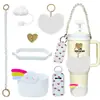 Botella de Agua Térmica Stanley Tapón Antipolvo Taza con Popote Tapa de Taza Correa de Mano Cordón para Botella de Agua Múltiples Estilos Versátiles Set