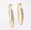 Brincos de personalidade da moda clássica europeia e americana, círculo exagerado, liga, brincos de diamante, atacado transfronteiriço