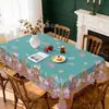 Exclusivo transfronterizo, popular mantel navideño con estampado de flor de Nochebuena de alta definición, mantel decorativo festivo, serie para el hogar, en stock
