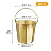Cubo de Hielo Octagonal de Acero Inoxidable 304 Cubo Pequeño Coreano con Barra de Asa Cubo de Hielo Cubo para Cerveza Vino Tinto Cubo para Pollo Frito