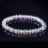 Pulseira Simples de Cristal Super Brilhante Austríaco para Estudantes, Joia Estilo Coreano, Pulseira de Presente de Aniversário, Presente Cintilante