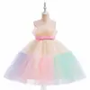 Vestido infantil de Amazon, vestido de princesa, vestido pomposo para niña, vestido de niña, vestido de novia para niña de las flores europea y americana.