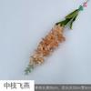 Rama única golondrina voladora Púrpura Nuevo fila de flores de boda de primavera Flor artificial alta decoración de sala de bodas de hotel Flor de seda