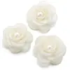 5cm Malla Perla Simulada Camelia Quemada Accesorios para Ropa DIY Flor Hecha a Mano Zapatos Corsage Accesorios para Ropa