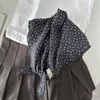 Borde Curvo ~ Bufanda Cuadrada Pequeña de Algodón y Lino, Estilo Coreano Femenino, Protector de Cuello Pequeño Fresco, Bufanda Pequeña, Diadema, Pañuelo para la Cabeza, Bufanda de Seda, Primavera y Verano