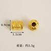 Cuentas de Buda de oro de Vietnam, mantra de seis palabras, accesorios de joyería de estilo chino antiguo, moneda de cobre hueca de amor, suministro directo de fábrica