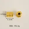 Cuentas de Buda de Oro Arena Vietnamita con el Mantra de Seis Palabras, Accesorios de Joyería de Estilo Chino Tradicional, Monedas de Cobre Huecas con Forma de Corazón, Suministro Directo del Fabricante