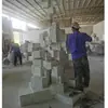 Adorno de Cubo Luminoso Hueco de Fibra de Vidrio, Instalación Artística en Atrio de Centro Comercial, Escultura Geométrica Popular para Puntos Fotográficos