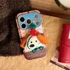 Muñeco de Animal de Peluche Adecuado para Funda de Teléfono 17Promax Apple iPhone 18 3D 16 Cuero 14 Funda Suave 15