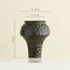 Jarrón Moderno Minimalista de Cerámica Negra con Diseño Único para Decoración en Entrada y Sala de Estar, Adorno para Arreglos Florales