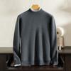 Suéter de cachemira 2024 para hombre de cuello medio alto 100 cachemira pura otoño e invierno nuevo tejido de punto doble grueso suéter base