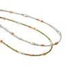 Collar elegante y muy fino con cuentas de perlas de circón texturizado transparente retro de diseño de nicho de estilo japonés y coreano para mujer