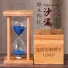 Adornos de escritorio creativos de reloj de arena retro con temporizador de reloj de arena de madera maciza de 5/10/15/30 minutos