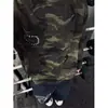 Camiseta de manga larga con estampado de camuflaje waffle retro americano para hombre, sudadera bordada de moda de nicho para otoño, camiseta base de capa interior