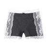 2025 Nuevos Calzoncillos tipo Boxer de Encaje Sexy de Algodón Puro para Mujer, Pantalones Cortos de Seguridad y Ropa Interior Dos en Uno