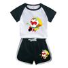Ropa para niños de dibujos animados del Rey Mono traje de manga corta para niños verano 2022 nuevo conjunto de dos piezas fino de moda para niños