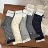 26 Nuevos Calcetines de Algodón para Mujer Estilo Serie Gris Otoño/Invierno Moda Coreana Lunares Florales Lazo Media Pantorrilla Calcetines Cómodos