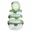 Conjunto de recipientes para armazenamento de alimentos para uso na cozinha, adequado para frutas, geleias e carnes, pode ser aquecido no micro-ondas e é uma caixa de armazenamento selada para a geladeira