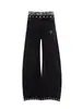 Estilo callejero americano, mezclilla cruda con diseño de estrella, pantalones de mezclilla holgados, unisex, corte limpio, pantalones largos rectos holgados, modernos