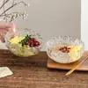 Tazón de Bocadillos de Yogur Helado Nido de Pájaro, Tazón de Hielo Raspado, Alto Valor Estético, Popular Set de Tazón y Plato de Vidrio para Postre de Restaurante, Tazón de Postre Dulce